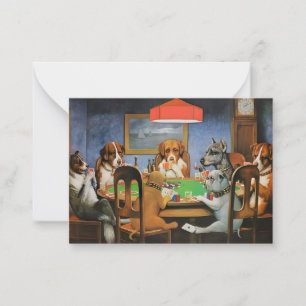 Dogs Playing Poker by Cassius Marcellus Coolidge's Card