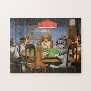 Dogs Playing Poker by Cassius Marcellus Coolidge's Jigsaw Puzzle