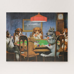 Dogs Playing Poker by Cassius Marcellus Coolidge's Jigsaw Puzzle