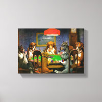 Dogs playing poker