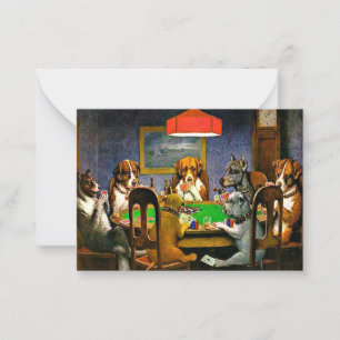 Dogs Playing Poker Card