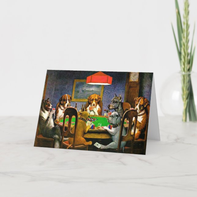 Dogs Playing Poker Card (Front)