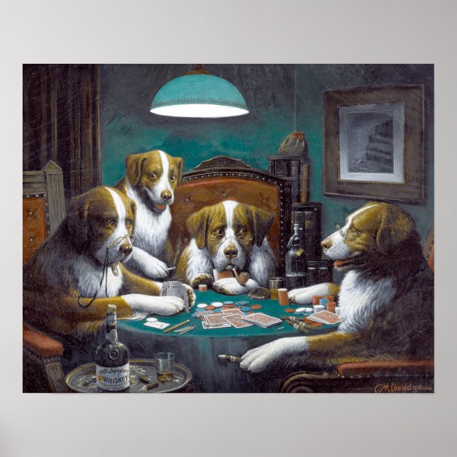 Dogs Playing Poker Cassius Marcellus Coolidge 1894 Poster (Front)