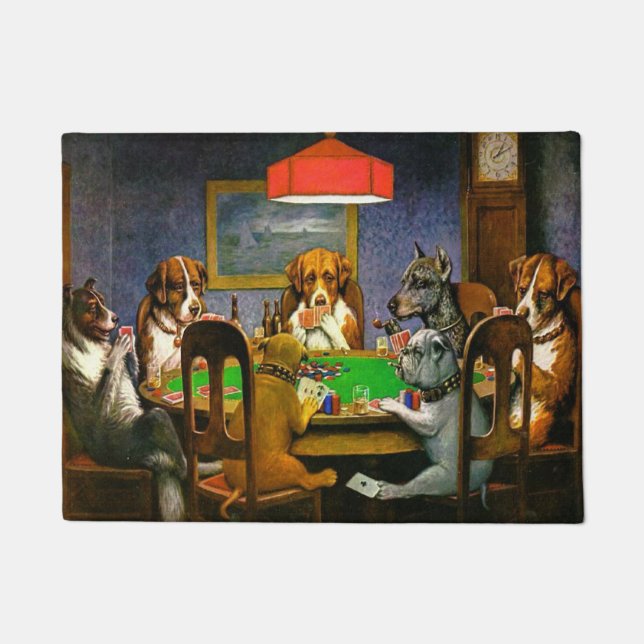 Dogs Playing Poker Doormat (Front)