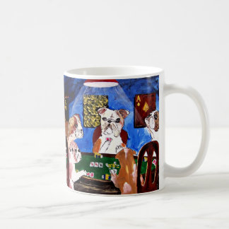 DOGS PLAYING POKER FOR RIGHT HANDERS COFFEE MUG