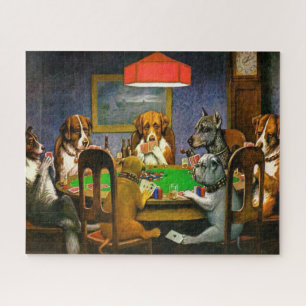 Dogs Playing Poker Jigsaw Puzzle