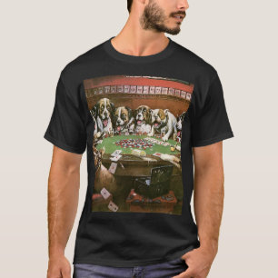 Dogs Playing Poker Sympathy - Cassius Coolidge T-Shirt