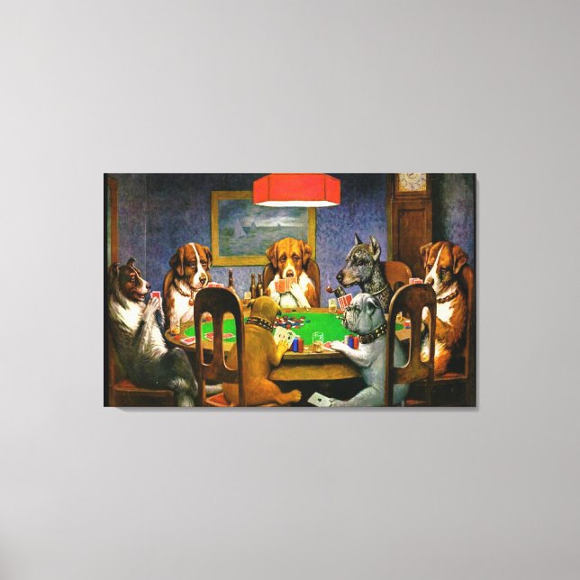 Dogs Playing Poker Wall Art (Front)