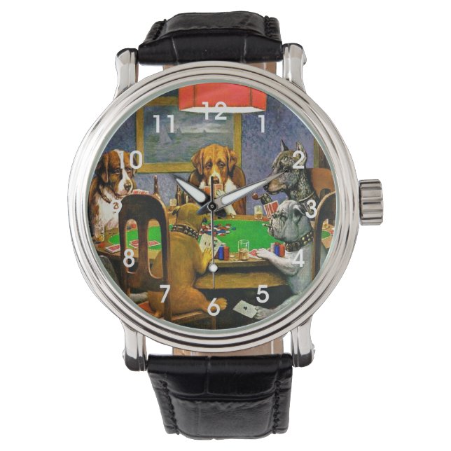 Dogs Playing Poker Watch (Front)