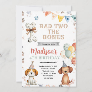 Dogs puppy birthday Party Invitation