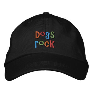 Dogs Rock Embroidered Baseball Cap