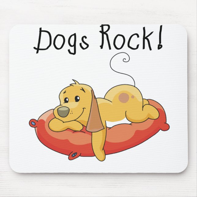 Dogs Rock Mouse Mat (Front)
