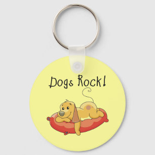 Dogs Rock Tshirts and Gifts Key Ring