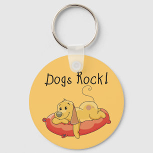 Dogs Rock Tshirts and Gifts Key Ring