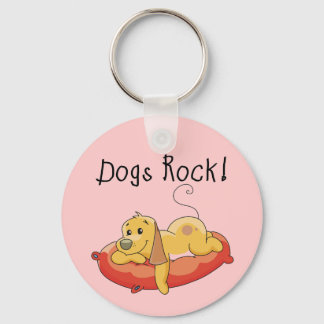 Dogs Rock Tshirts and Gifts Key Ring