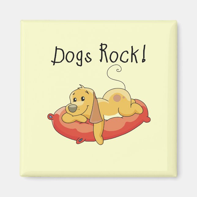 Dogs Rock Tshirts and Gifts Magnet (Front)