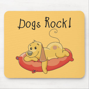 Dogs Rock Tshirts and Gifts Mouse Mat