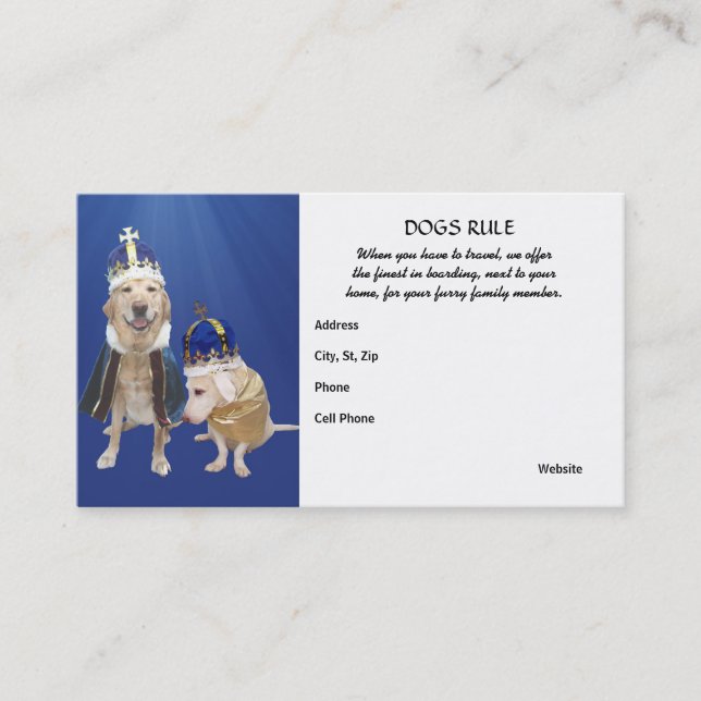 Dogs Rule Business Card (Front)