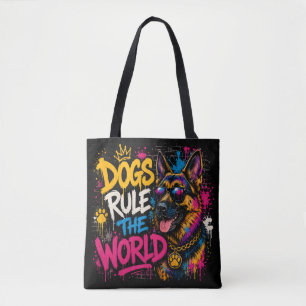 Dogs Rule the World German Shepherd Tote Bag