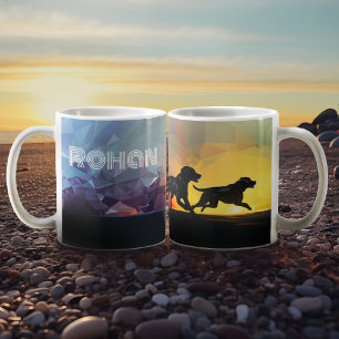 Dogs Running Free - Personalised Coffee Mug