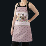 Dogs Salon Pink Gold Paws Apron<br><div class="desc">Dogs Salon Pink Gold Paws</div>