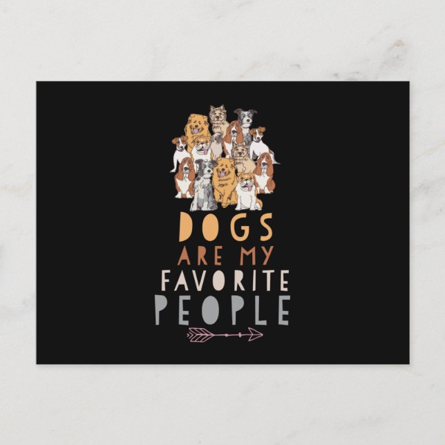 Dogs Saying Postcard (Front)