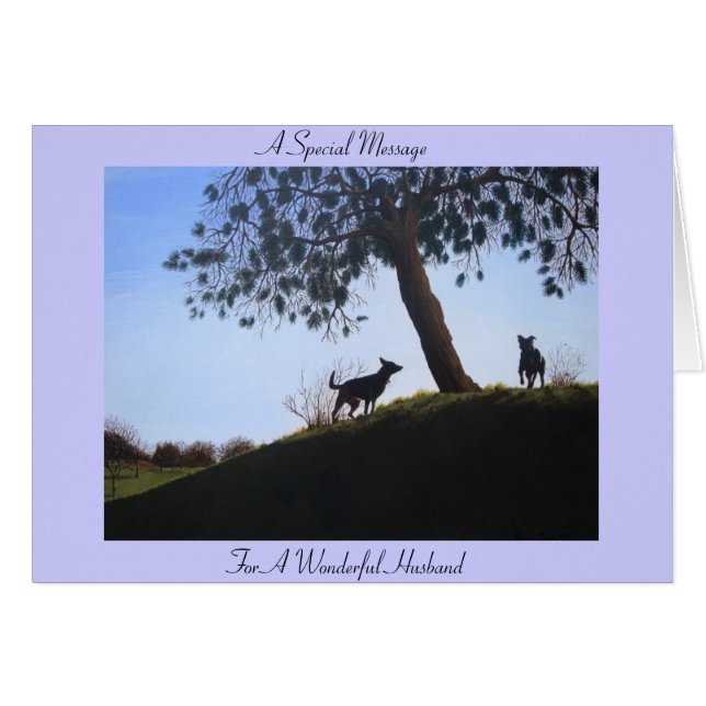 dogs scenic park scenic landscape with verse (Front Horizontal)