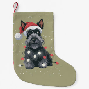 Dogs Scottie Scottish Terrier Christmas Dog Mom  Small Christmas Stocking