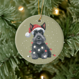 Dogs Scottie Scottish Terrier Christmas Dog Mum Ceramic Tree Decoration