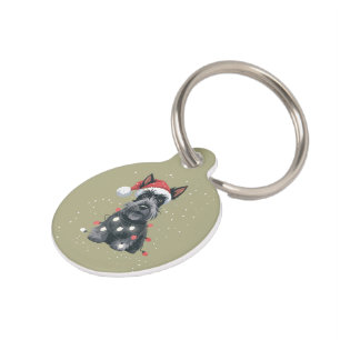 Dogs Scottie Scottish Terrier Christmas Dog Mum Pet Tag