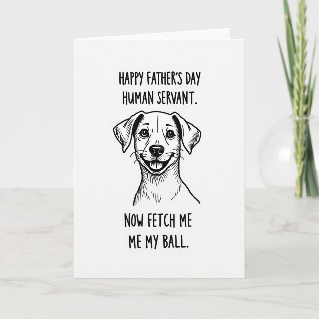 Dogs Sweet Fathers Day Card (Front)