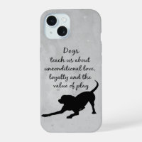 Dogs teach us Inspirational Quote Saying