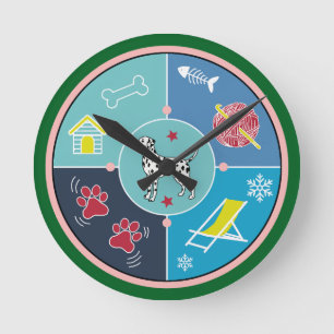 dog's things round clock