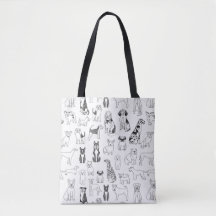 Dogs Tote Bag - dog design, dog tote
