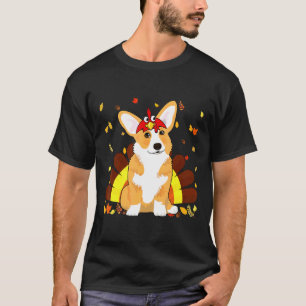 Dogs Turkey Corgi Thanksgiving Costume T-Shirt