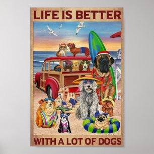 Dogs vintage poster