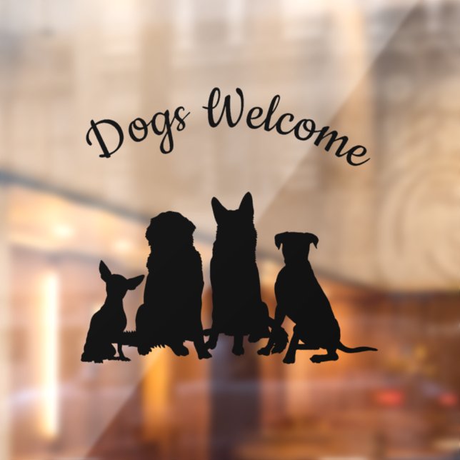 Dogs Welcome, Dogs Friendly Storefront Sign (Sheet 2)