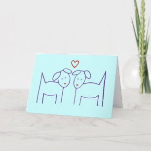 Dogs with Heart - Happy Anniversary Card