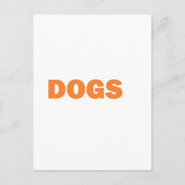 DOGS word in yellow Postcard (Front)