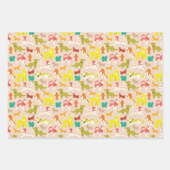 Dogs Wrapping Paper Sheet (Front)