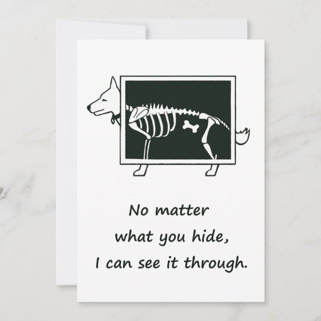 Dog's X-Ray Holiday Card (Front)
