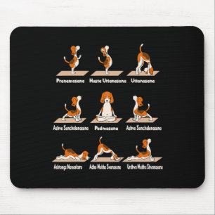 Dogs Yoga - Exercises Poses Lance Meditative Fun  Mouse Mat