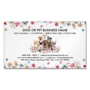 Dogsitter or pet boutique 	Magnetic business card