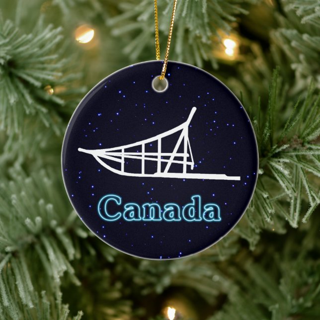 Dogsled Ceramic Tree Decoration (Tree)