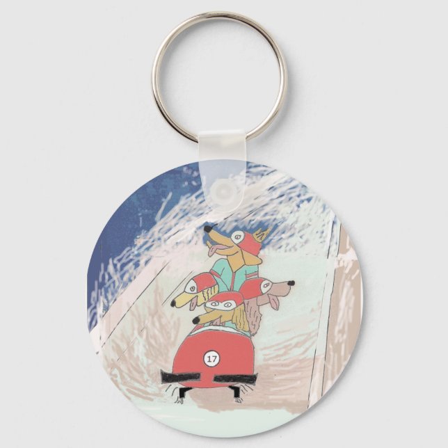 Dogsled! Key Ring (Front)