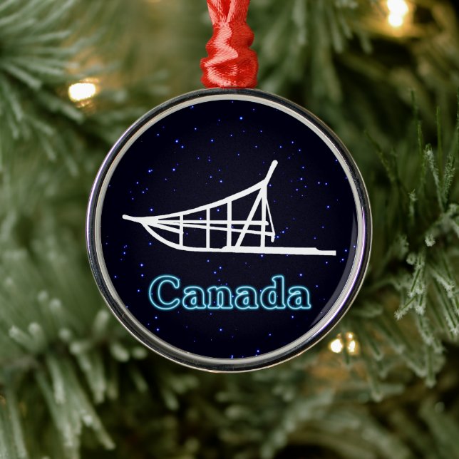 Dogsled Metal Tree Decoration (Tree)