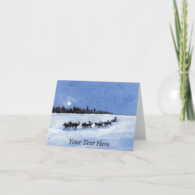 Dogsled Thank You Card (Front)