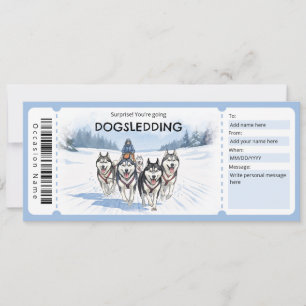 Dogsledding Gift Certificate Invitation
