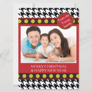 Dogtooth, Houndstooth Christmas range Holiday Card