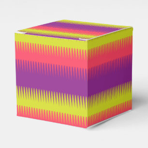 Dogtooth lines purple pink lime green gift box